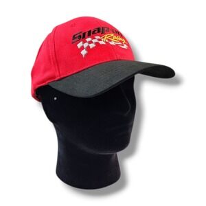 Down Force SNAP-ON RACING Embroidered Logo Adjustable Strapback Red Hat